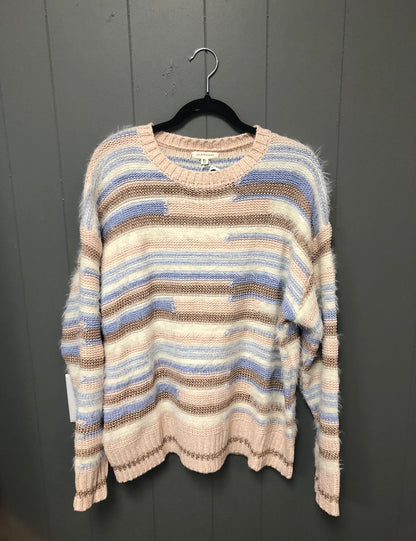 Watercolor fuzzy sweater