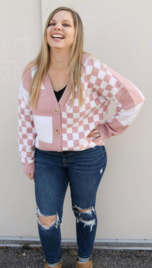 Remy checker cardi (fast ship preorder)