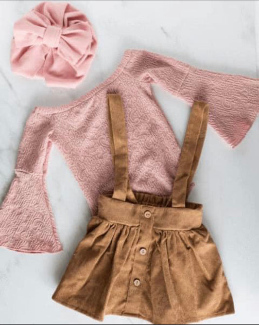 Corduroy Suspender dress