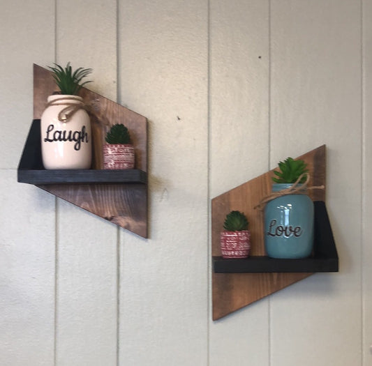 Boho wall shelves (set of two)