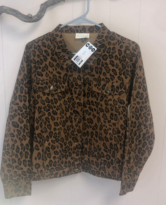 Baileys leopard denim jacket