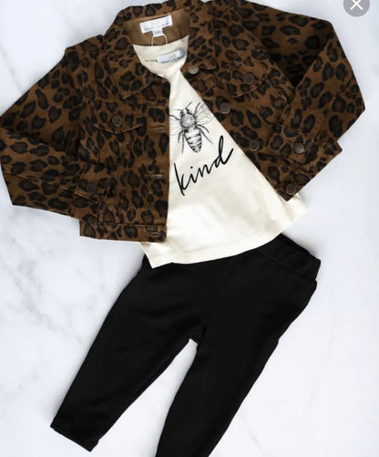 Baileys leopard denim jacket