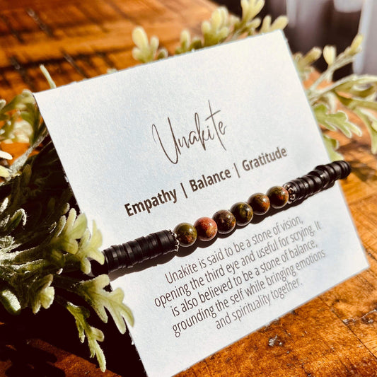 Unakite bracelet( preorder)