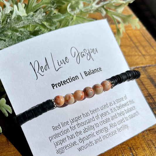 Red line Jasper bracelet (preorder)